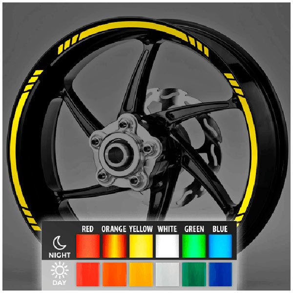 Adesivi per Auto e Moto: Strisce riflettenti per cerchi in stile MotoGP 3