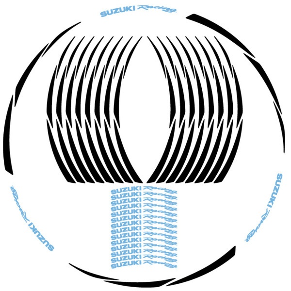 Adesivi per Auto e Moto: Bande ruote MotoGP Suzuki Racing