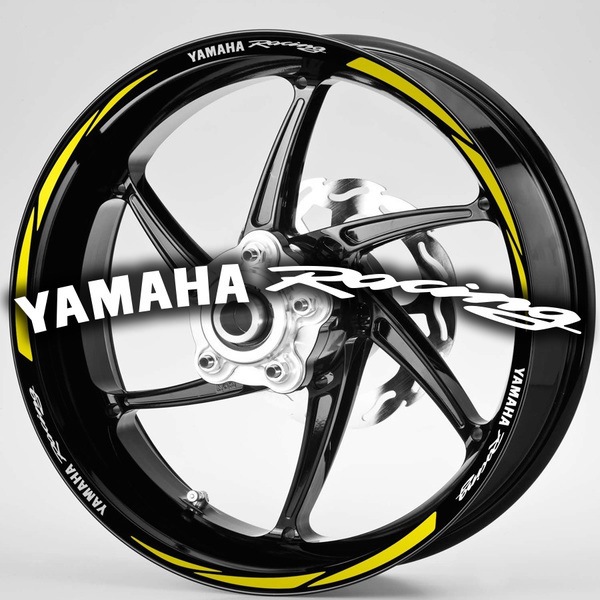 Adesivi per Auto e Moto: Kit adesivi ruote Strisce MotoGP Yamaha Racing