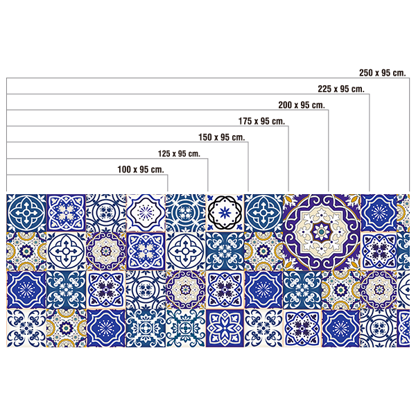 Adesivi Murali: Piastrelle di mosaico indaco 0