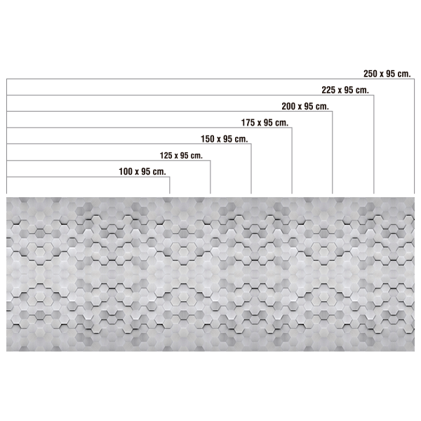 Adesivi Murali: Esagoni in grigio 0