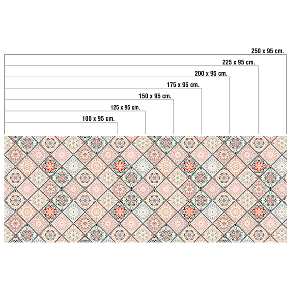 Adesivi Murali: Piastrelle classiche in colori pastello 0