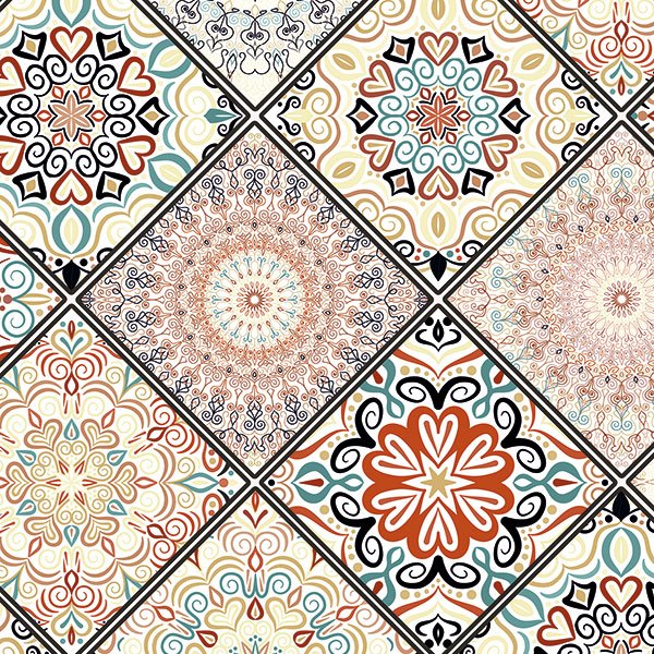 Adesivi Murali: Piastrelle classiche in colori pastello