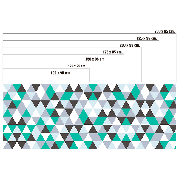 Adesivi Murali: Composizione di losanghe e triangoli 0