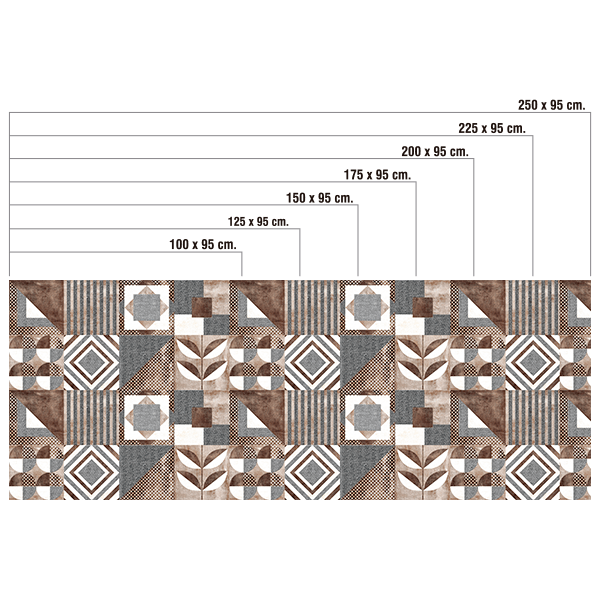 Adesivi Murali: Mosaico cenere e rame