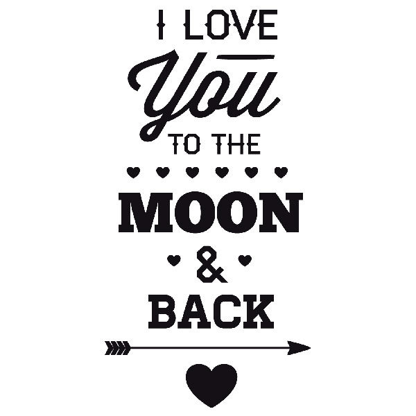 Adesivi Murali: I Love You to the Moon