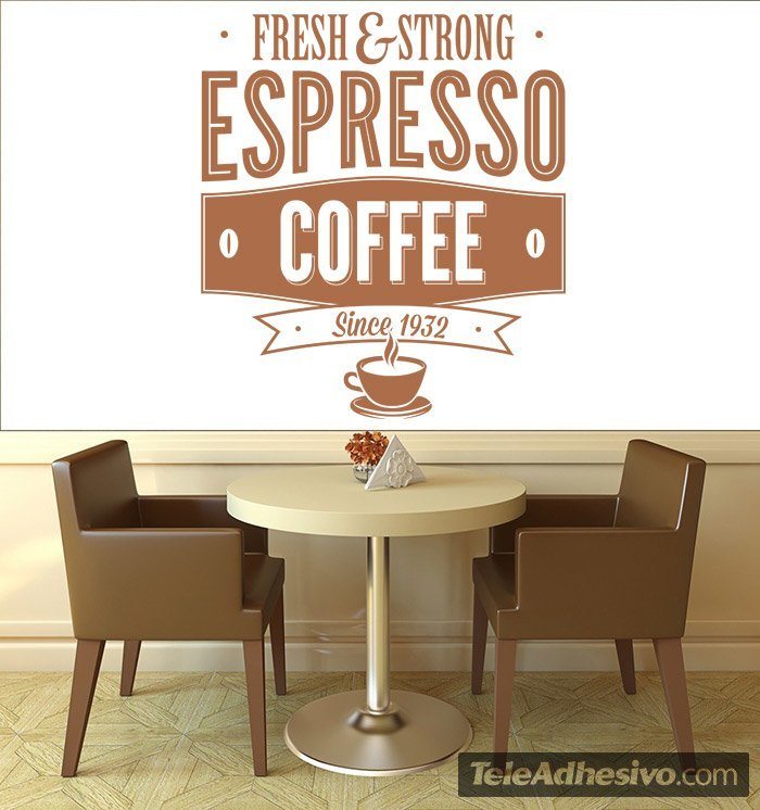 Adesivi Murali: Fresh & Strong Espresso Coffee