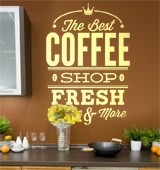 Adesivi Murali: The Best Coffee Shop Fresh 2