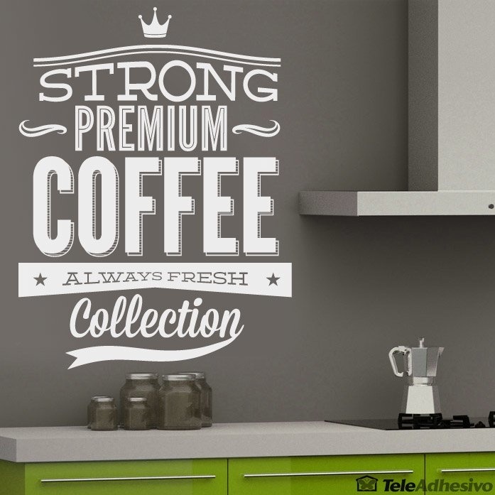 Adesivi Murali: Strong Premium Coffee