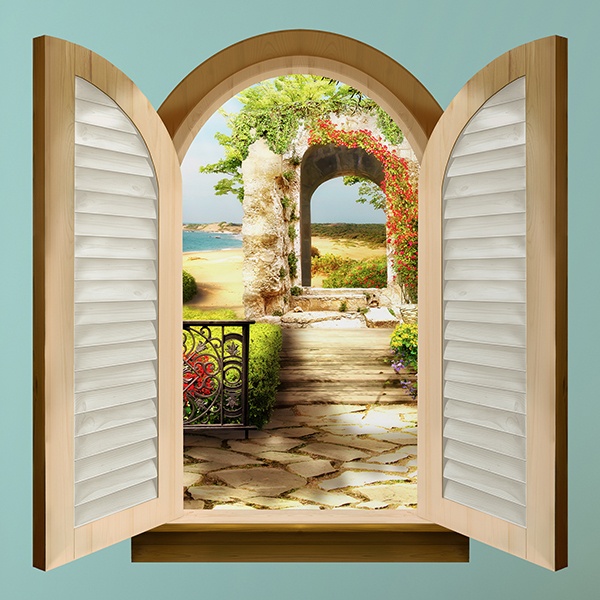 Wallpaper Download Spiaggia Parete Della Finestra Di Arte For Iphone Free For iPhone Free