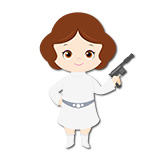 Adesivi per Bambini: Principessa Leia 6