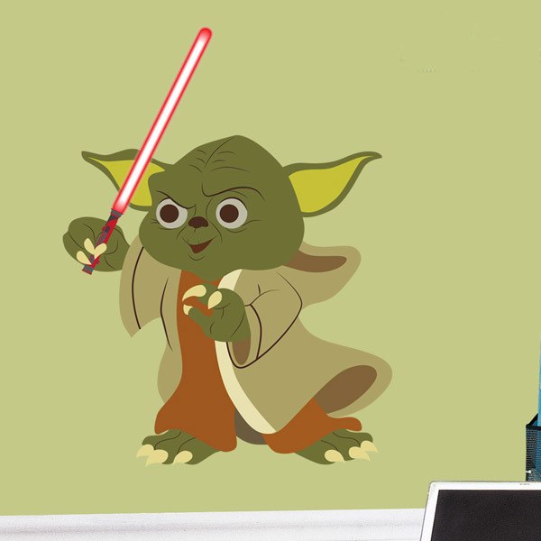 Adesivi per Bambini: Yoda con sciabola laser