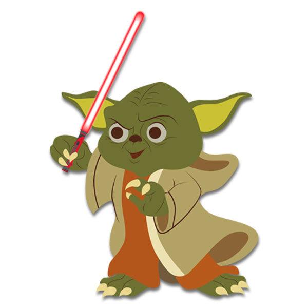 Adesivi per Bambini: Yoda con sciabola laser