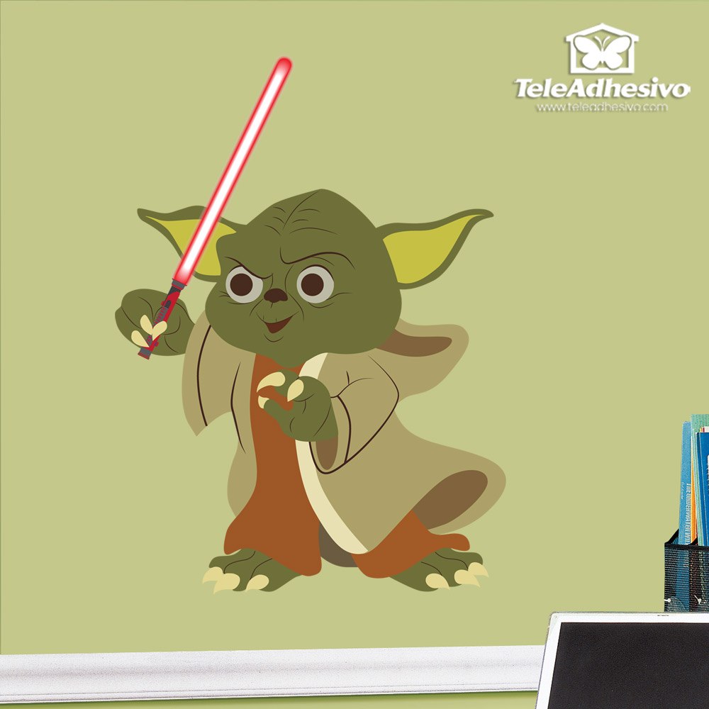 Adesivi per Bambini: Yoda con sciabola laser