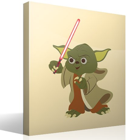 Adesivi per Bambini: Yoda con sciabola laser