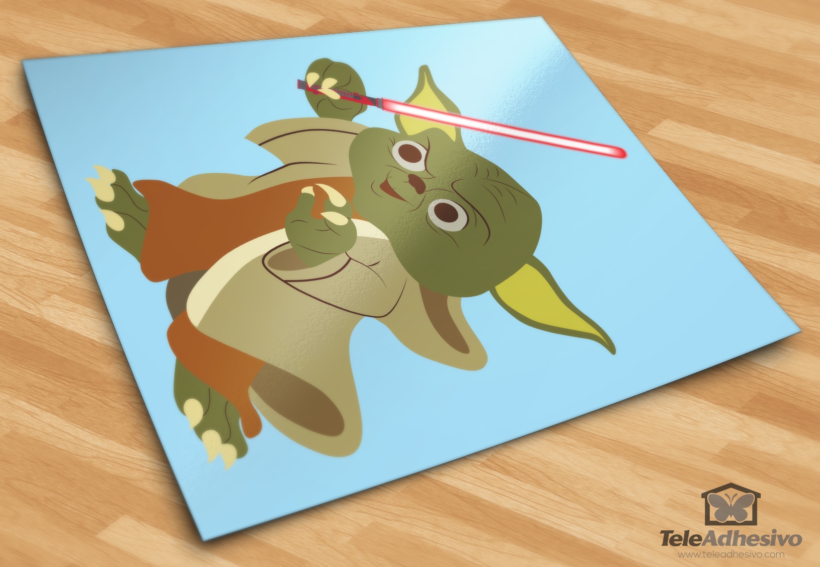 Adesivi per Bambini: Yoda con sciabola laser