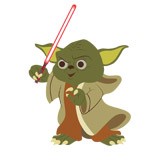 Adesivi per Bambini: Yoda con sciabola laser 6