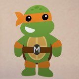 Adesivi per Bambini: Michelangelo Tartarughe Ninja 3