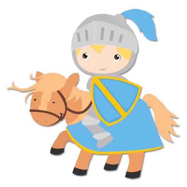 Adesivi per Bambini: Cavaliere azzurro