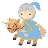 Adesivi per Bambini: Cavaliere azzurro 6