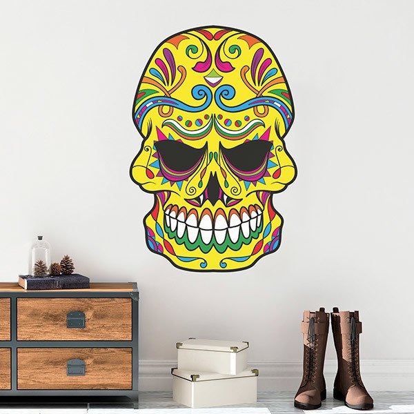 Adesivi Murali: Cranio messicano El Santo 1