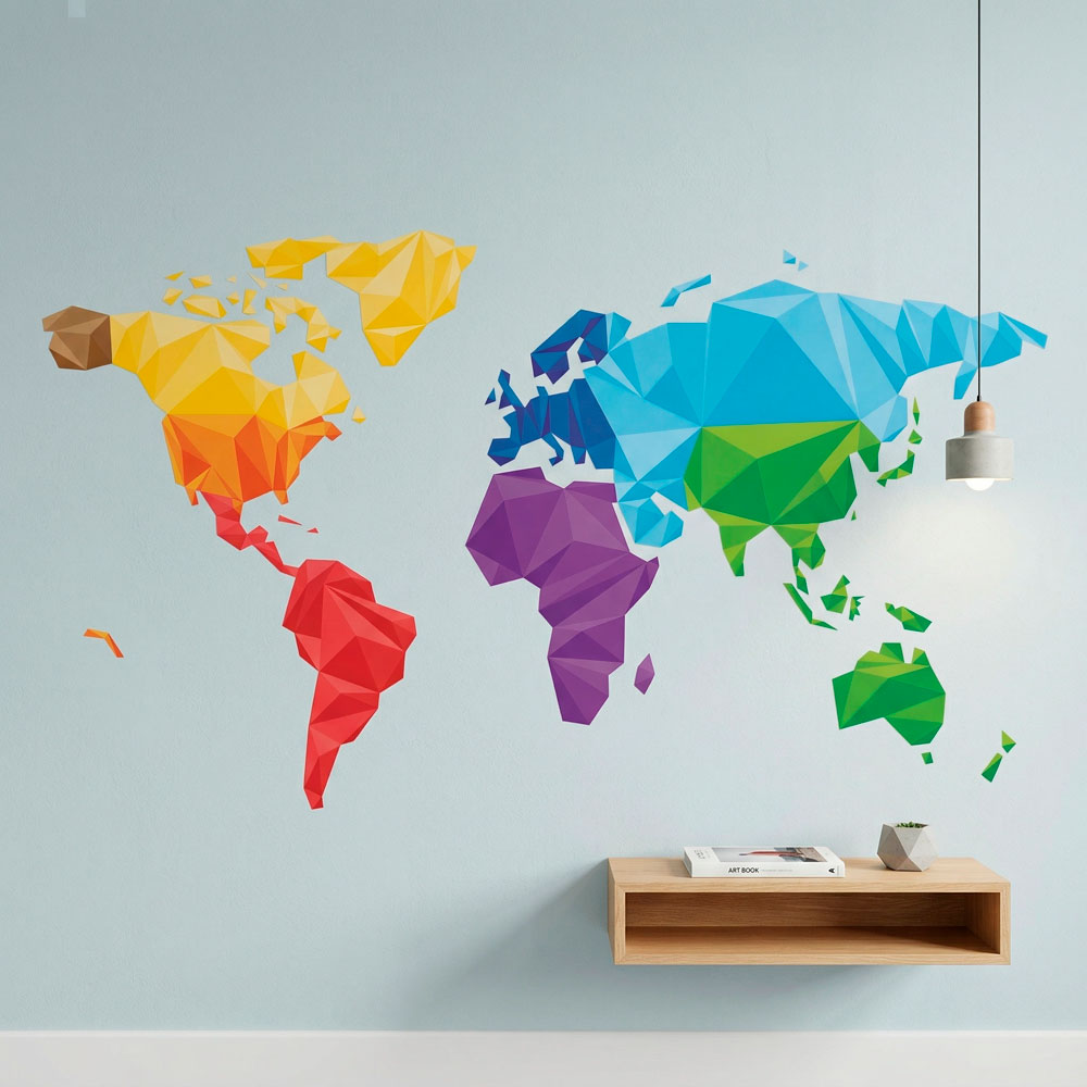 Mappa del mondo geometrica 5