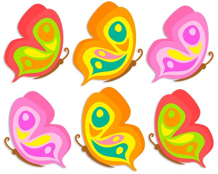 Adesivi per Bambini: Kit 6 farfalle