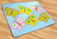 Adesivi per Bambini: Kit 6 farfalle colorate 6