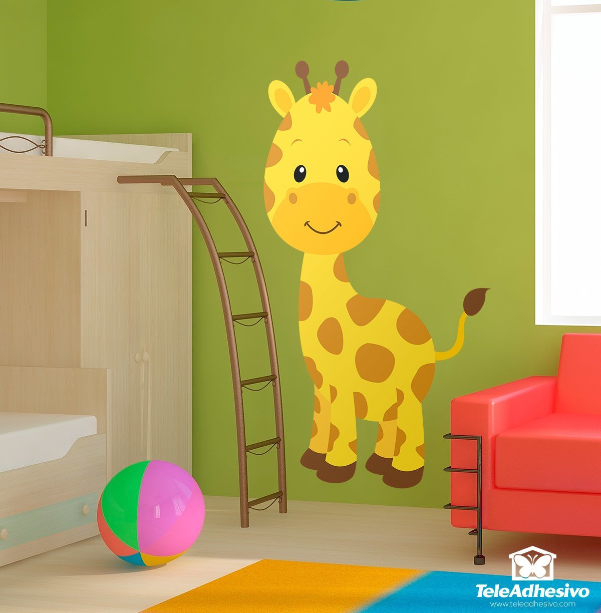 Adesivi per Bambini: Giraffa felice