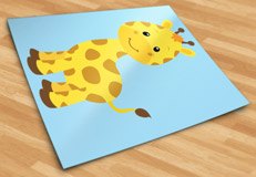 Adesivi per Bambini: Giraffa felice 6