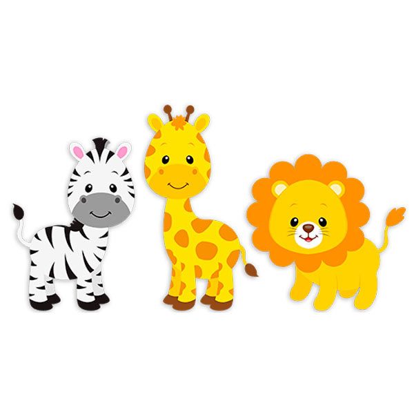 Adesivi per Bambini: Safari zebra, giraffe e leoni