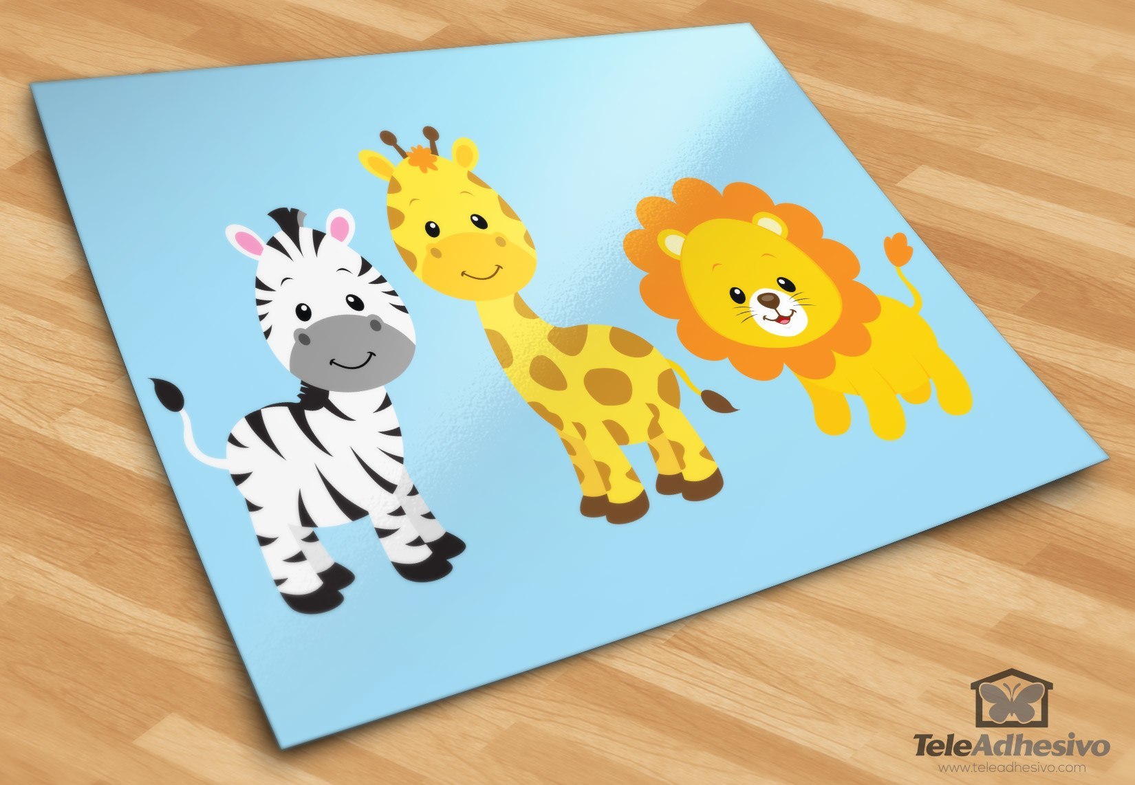 Adesivi per Bambini: Safari zebra, giraffe e leoni