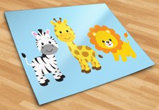 Adesivi per Bambini: Safari zebra, giraffe e leoni 6