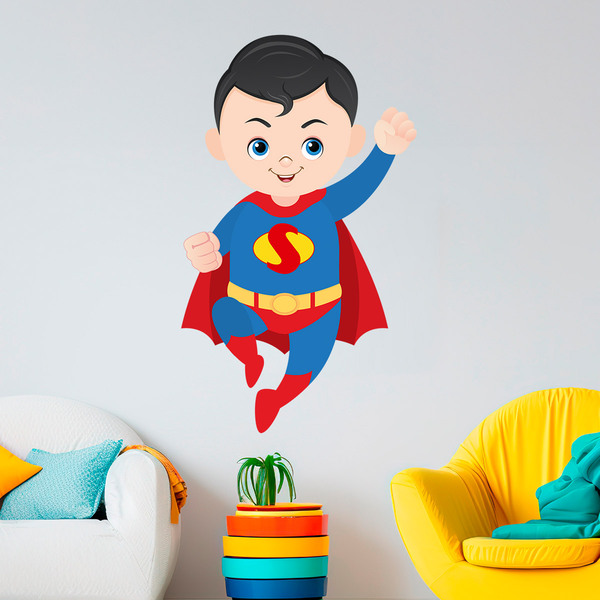 Adesivi per Bambini: Superman che vola