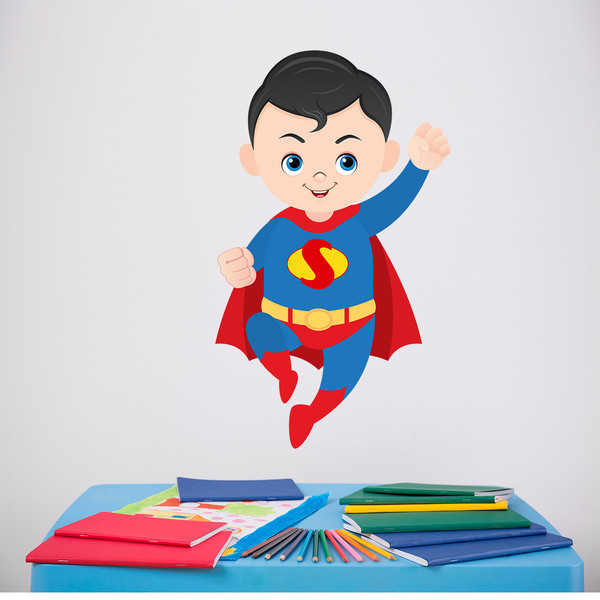 Adesivi per Bambini: Superman che vola