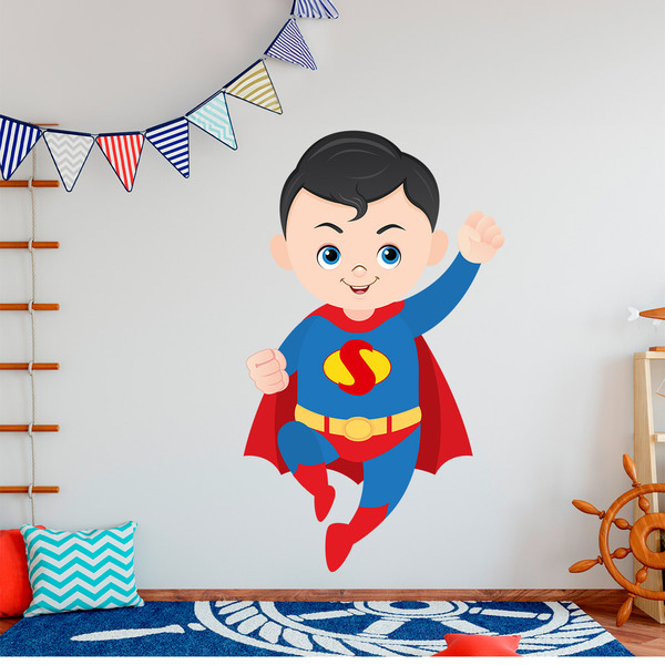 Adesivi per Bambini: Superman che vola