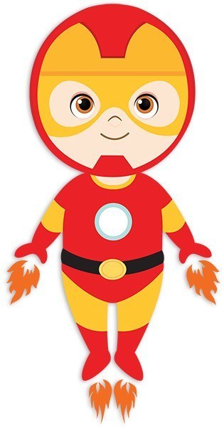 Adesivi per Bambini: Ironman che vola