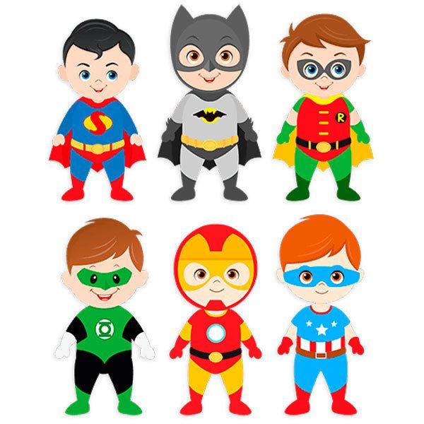 Adesivi per Bambini: Kit Supereroi