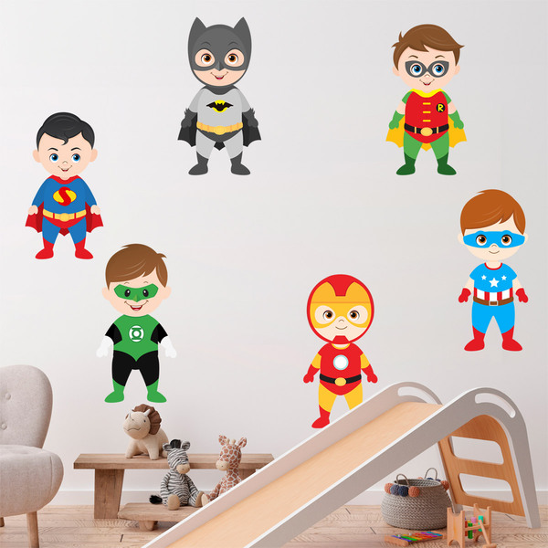 Adesivi per Bambini: Kit Supereroi