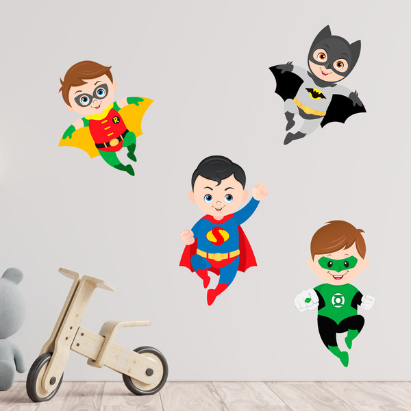 Adesivi per Bambini: Kit Superheroes volanti 1