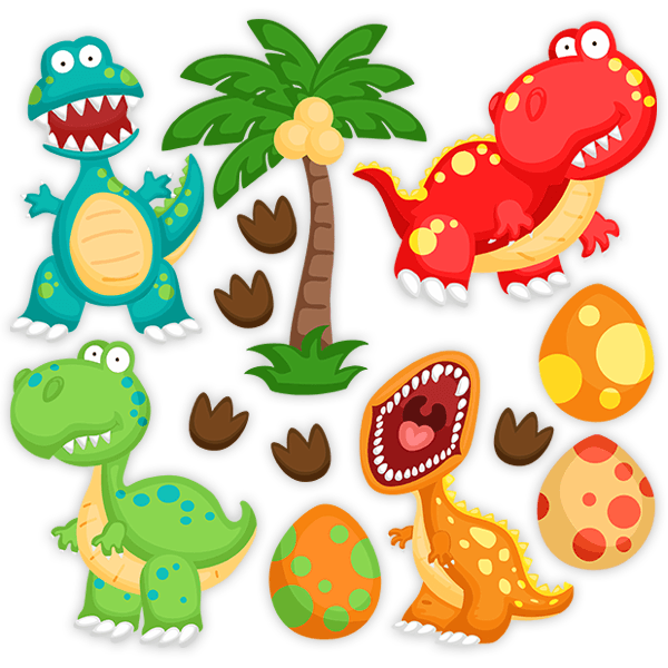 Adesivi per Bambini: Kit di dinosauri divertenti
