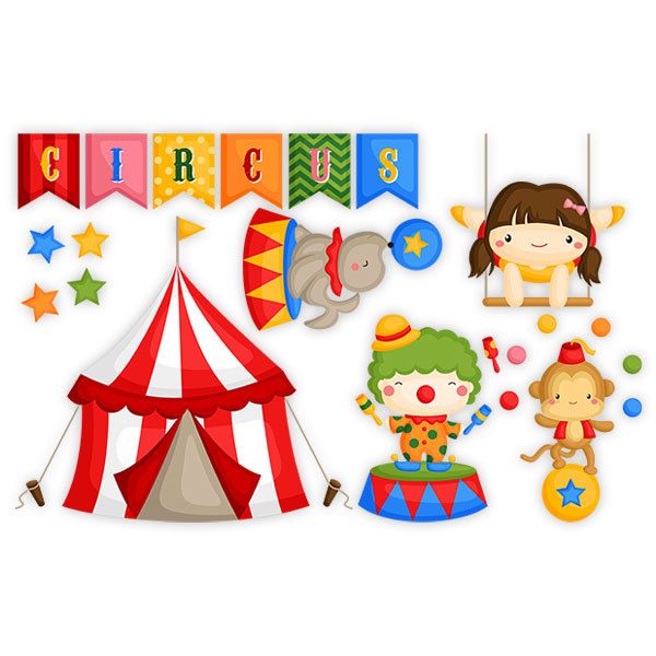 Adesivi per Bambini: Kit Giocolieri da circo 