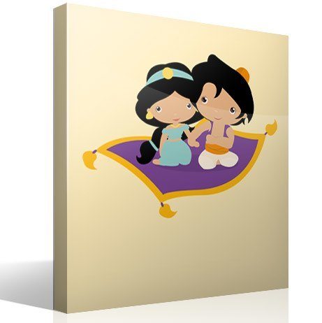 Adesivi per Bambini: Jasmine e Aladdin