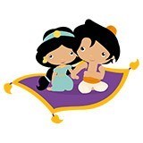 Adesivi per Bambini: Jasmine e Aladdin 6