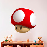 Adesivi per Bambini: Super fungo rosso di Mario Bros 4