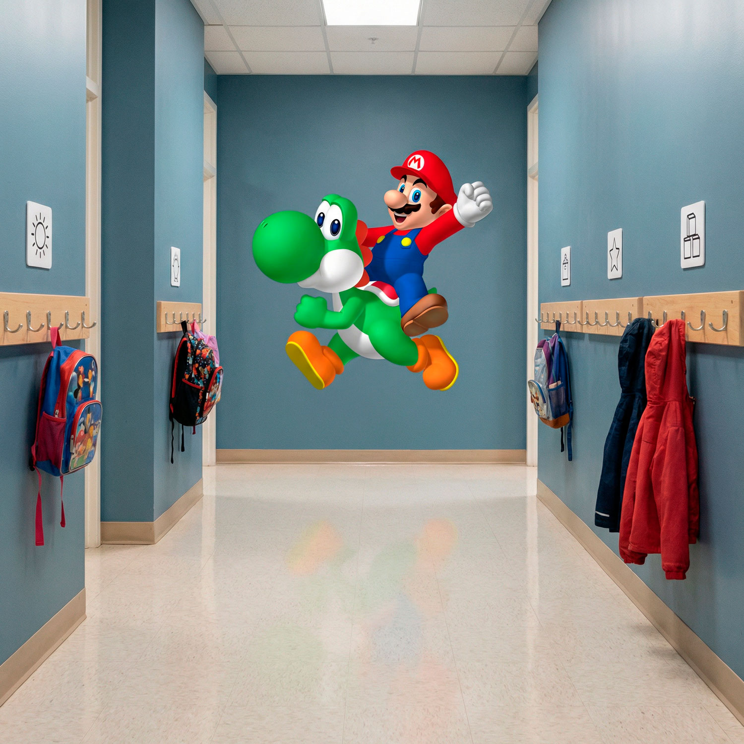 Adesivi per Bambini: Mario e Yoshi