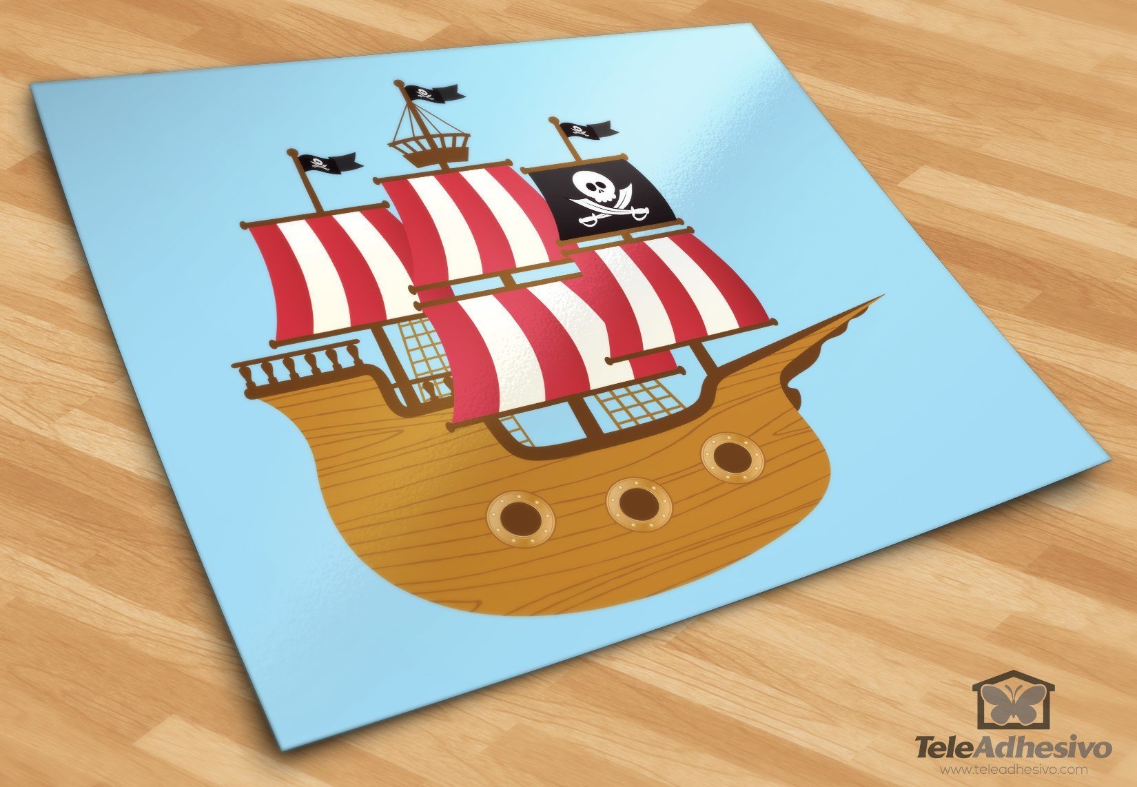 Adesivi per Bambini: Piccola barca pirata