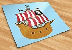 Adesivi per Bambini: Piccola barca pirata 5