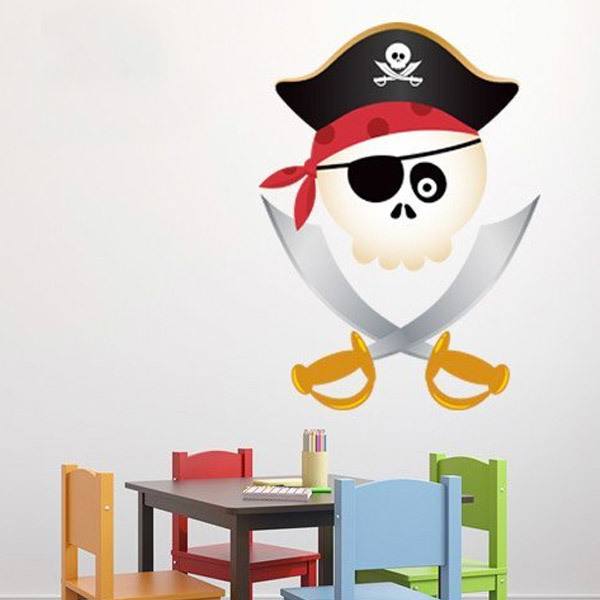 Adesivi per Bambini: Bambini teschio pirata 1