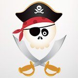 Adesivi per Bambini: Bambini teschio pirata 3